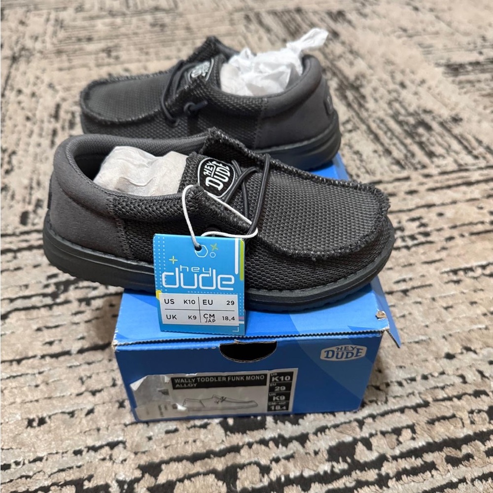 Hey Dude Kids Charcoal Moccasins